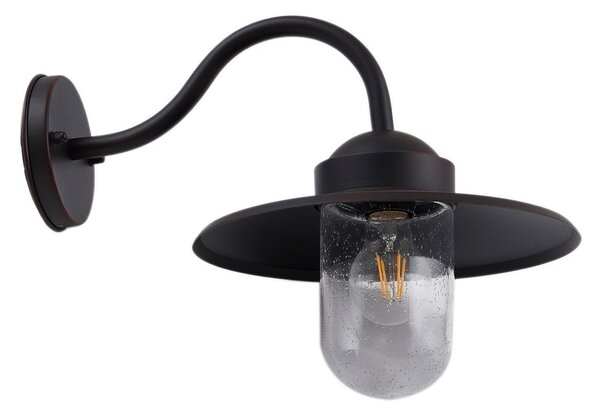 Zewnętrzna Lampa Lindby, Bilma, ściemnialny, brąz rdzawy, balkon, aluminium, nowoczesny