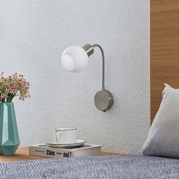 Lampa Ścienna Lindby, Lioma, ściemnialny, metaliczny, salon, metal, nowoczesny