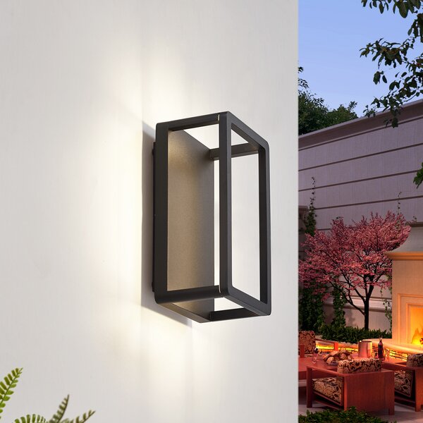 Zewnętrzna Lampa Lucande, Thorvid, czarny, aluminium, nowoczesny