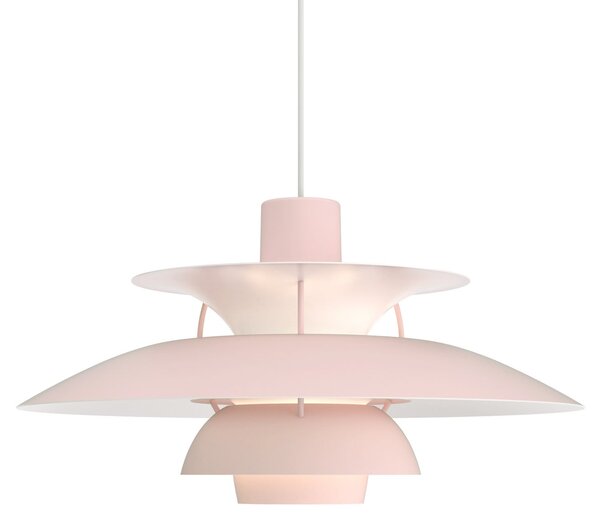 Lampa Wisząca Louis Poulsen, PH 5 500, ściemnialny, pudrowy róż, salon, metal, design