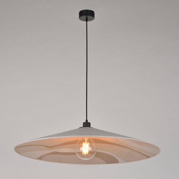Lampa Wisząca MARKET SET, Sonia Laudet, ściemnialny, beżowy, salon, tkanina | tekstylia, design