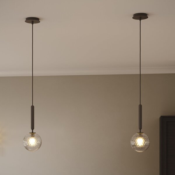 Lampa Wisząca Nuura Aps, Miira 1, ściemnialny, transparentny, salon, szkło, design