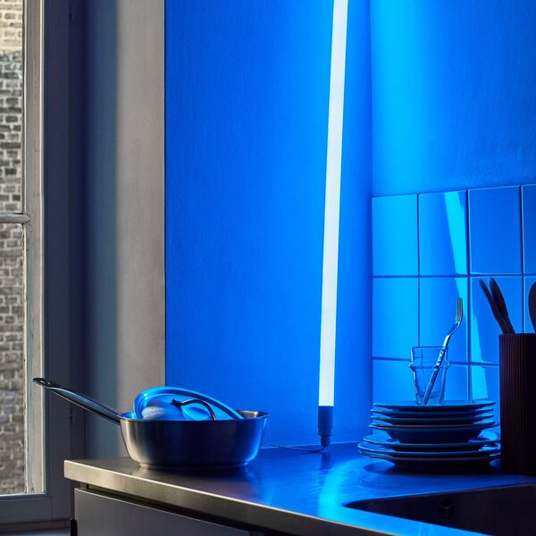 Lampa Stołowa HAY, Neon Tube, niebieski, salon, tworzywo sztuczne, nowoczesny
