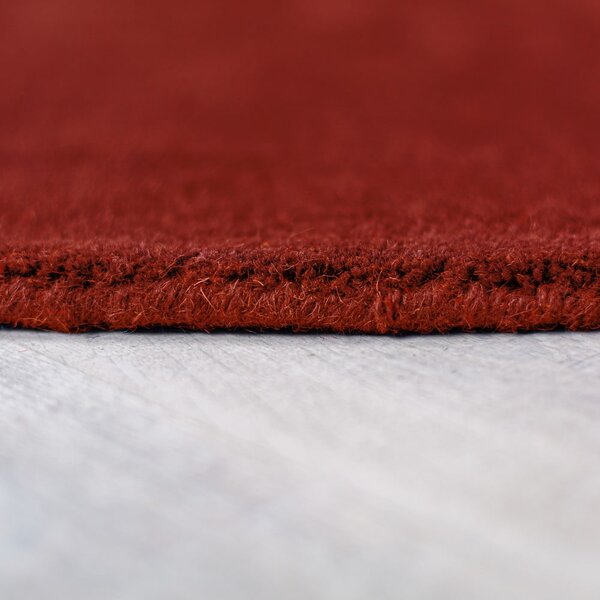 Ceglasty wełniany okrągły dywan tkany ręcznie ø 150 cm Mia Segment – Flair Rugs