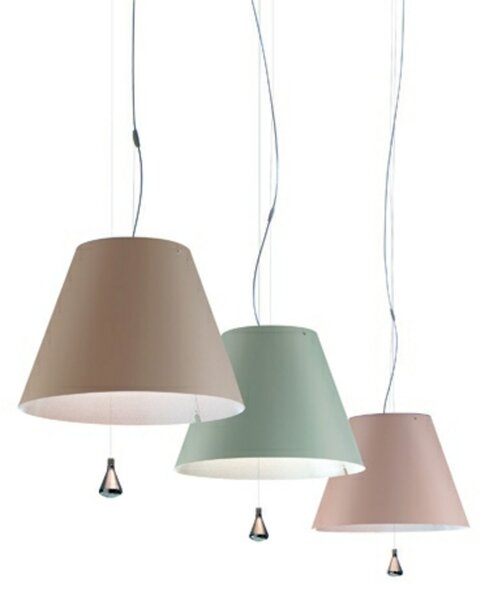 Lampa Wisząca Luceplan, pudrowy róż, jadalnia, aluminium