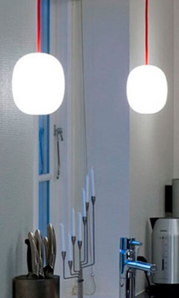 Lampa Wisząca Piet Hein, biały, jadalnia, szkło