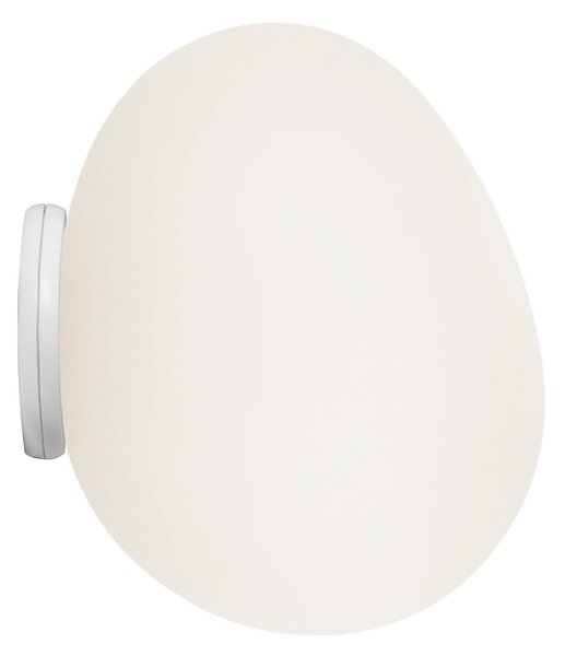 Lampa Ścienna Foscarini, Gregg piccola, ściemnialny, biały, przedpokój, szkło, design