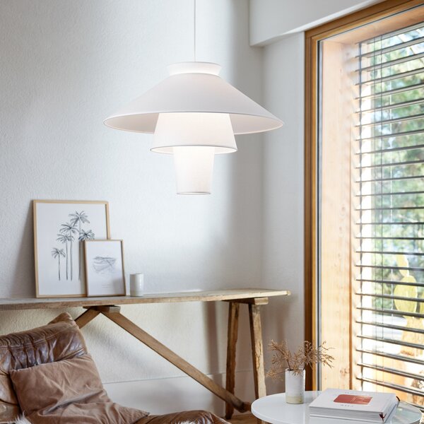 Lampa Wisząca MARKET SET, Ruche, ściemnialny, biały, salon, papier | karton, design