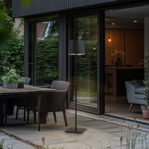 Zewnętrzna Lampa Lucande, Andrei, szary, balkon, aluminium, nowoczesny
