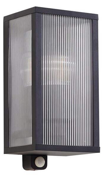 Zewnętrzna Lampa Lindby, Peldar, ściemnialny, czarny, taras, aluminium, nowoczesny