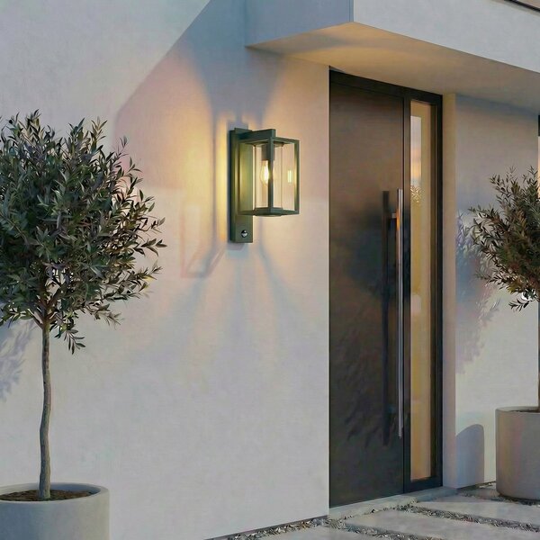 Zewnętrzna Lampa Lucande, Ferda, ściemnialny, zielony, taras, aluminium, nowoczesny