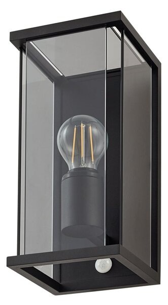 Zewnętrzna Lampa Lucande, Annalea, ściemnialny, czarny, taras, aluminium, nowoczesny