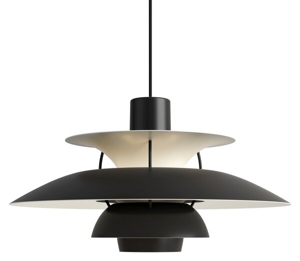 Lampa Wisząca Louis Poulsen, PH 5 500, ściemnialny, czarny, salon, metal, design