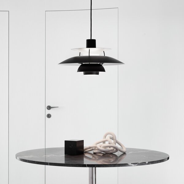 Lampa Wisząca Louis Poulsen, PH 5 500, ściemnialny, czarny, salon, metal, design
