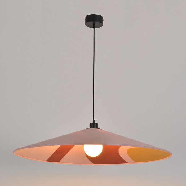 Lampa Wisząca MARKET SET, Sonia Laudet, ściemnialny, pudrowy róż, salon, tkanina | tekstylia, design