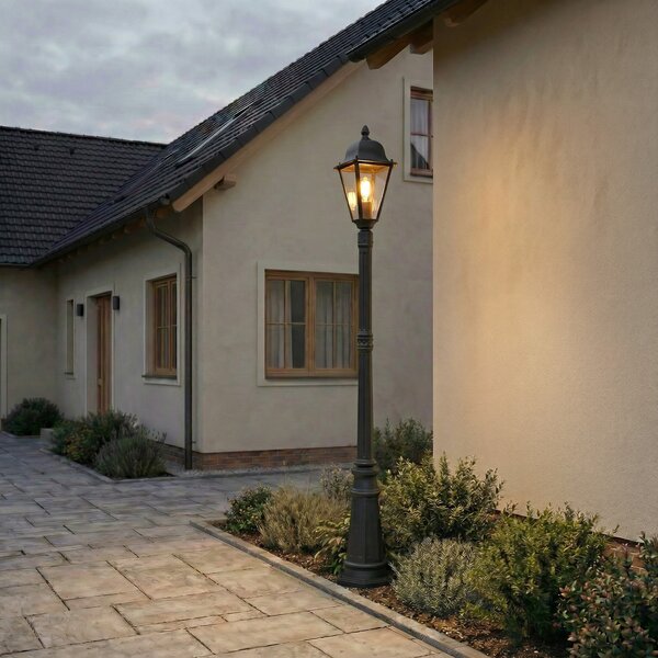 Zewnętrzna Lampa Lindby, Edana, czarny, aluminium, nowoczesny