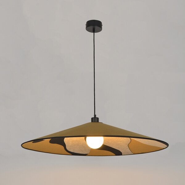 Lampa Wisząca MARKET SET, Sonia Laudet, ściemnialny, żółty, salon, tkanina | tekstylia, design