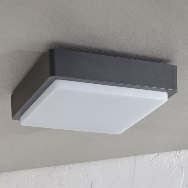 Zewnętrzna Lampa Lindby, Nermin, czarny, tworzywo sztuczne, nowoczesny