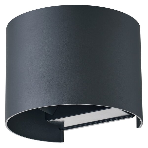 Zewnętrzna Lampa Lindby, Dara, ściemnialny, szary, balkon, aluminium, nowoczesny