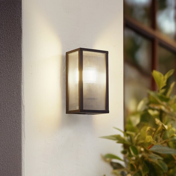 Zewnętrzna Lampa Lindby, Peldar, ściemnialny, czarny, taras, aluminium, nowoczesny