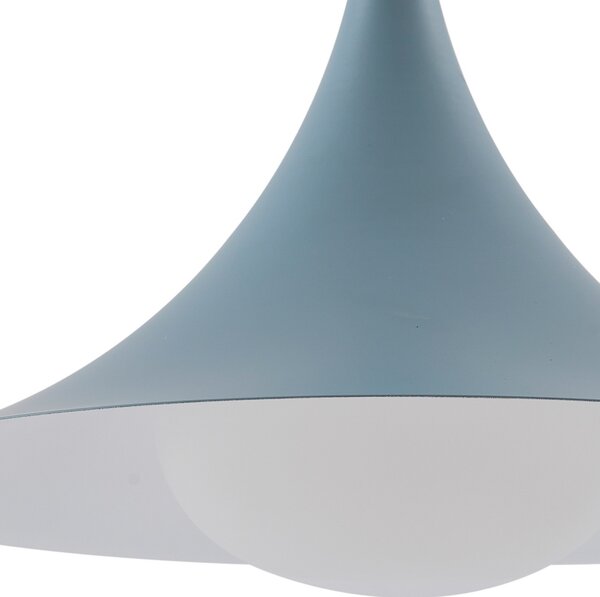 Lampa Wisząca Lindby, Jarl, ściemnialny, niebieski, jadalnia, metal, nowoczesny