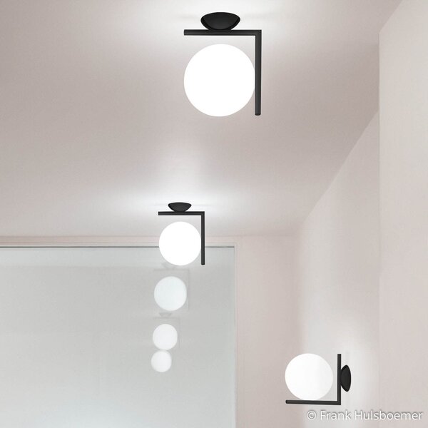 Lampa Ścienna FLOS, IC C/W1, ściemnialny, czarny, salon, metal, design