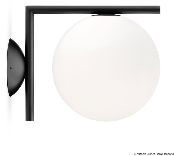 Lampa Ścienna FLOS, IC C/W1, ściemnialny, czarny, salon, metal, design