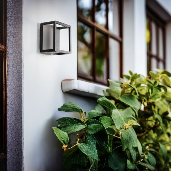 Zewnętrzna Lampa Lucande, Thorvid, czarny, aluminium, nowoczesny