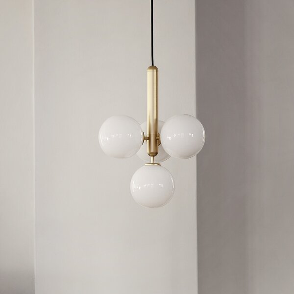 Lampa Wisząca Nuura Aps, Miira 4, ściemnialny, złoty | mosiężny, salon, szkło, design