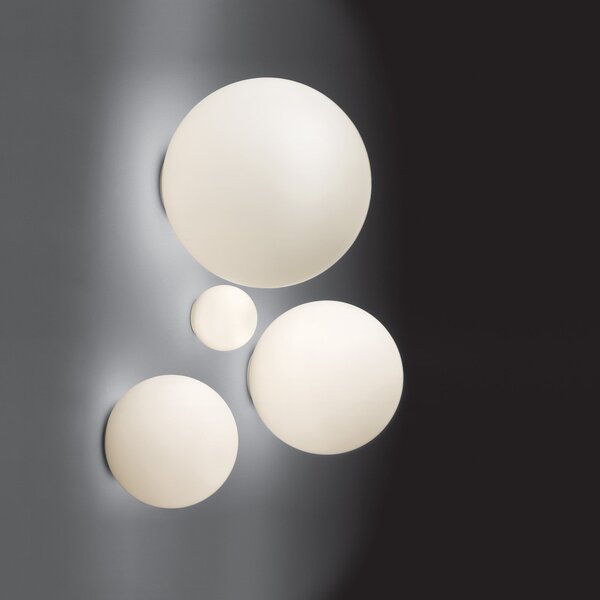 Lampa Ścienna Artemide, Dioscuri, ściemnialny, biały, salon, szkło, design