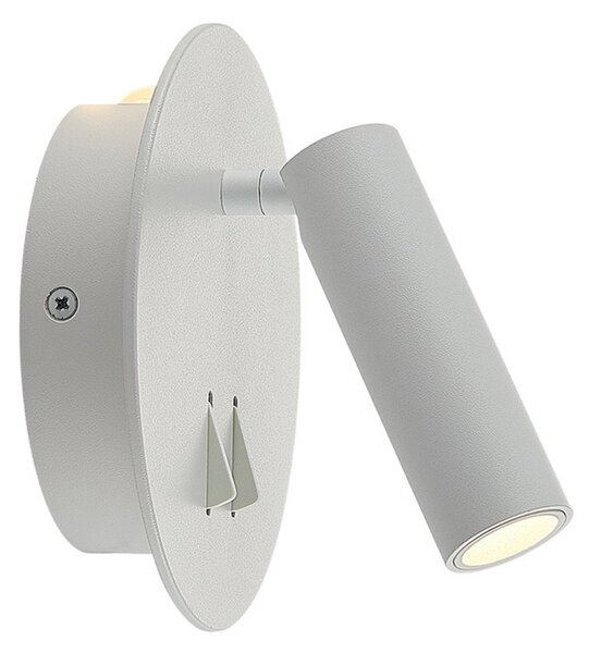 Lampa Ścienna Lucande, Magya, biały, salon, aluminium, nowoczesny