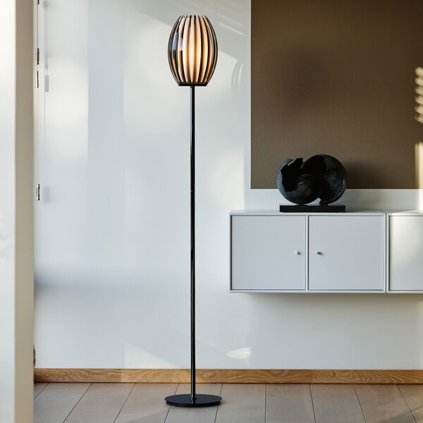 Lampa Podłogowa Herstal, czarny, salon, szkło