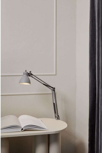 Lampa Stołowa NORDIC LIVING, szary, gabinet | pracownia, aluminium