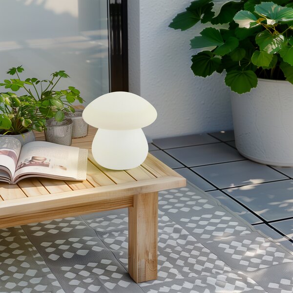 Zewnętrzna Lampa Lindby, Vernate, ściemnialny, biały, balkon, tworzywo sztuczne, nowoczesny