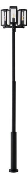 Zewnętrzna Lampa Lucande, Siveta, ściemnialny, czarny, aluminium
