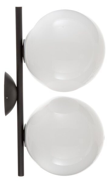 Lampa Ścienna FLOS, IC C/W1 Double, ściemnialny, biały, salon, szkło, design