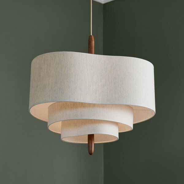 Lampa Wisząca MARKET SET, Pebble, ściemnialny, beżowy, salon, tkanina | tekstylia, design