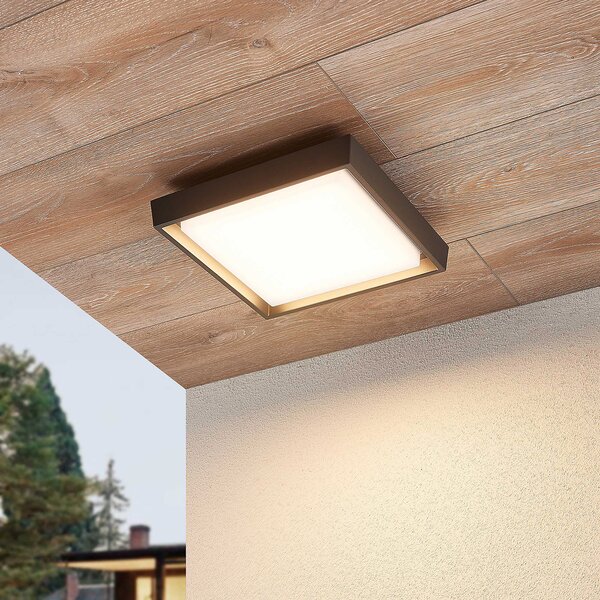 Zewnętrzna Lampa Lucande, Birta, szary, metal, nowoczesny