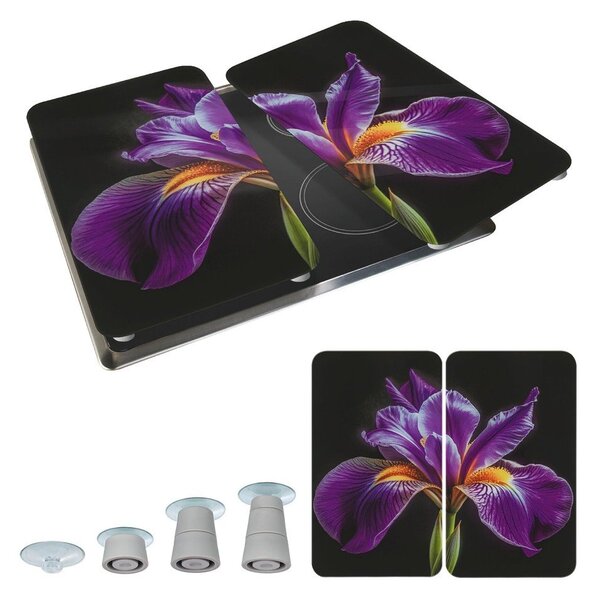 Płyty ochronne na kuchenkę zestaw 2 szt. ze szkła hartowanego 52x30 cm Iris – Wenko