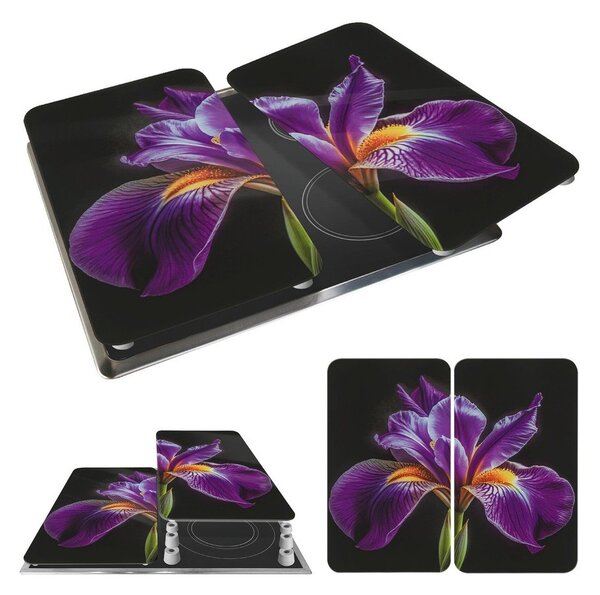 Płyty ochronne na kuchenkę zestaw 2 szt. ze szkła hartowanego 52x30 cm Iris – Wenko
