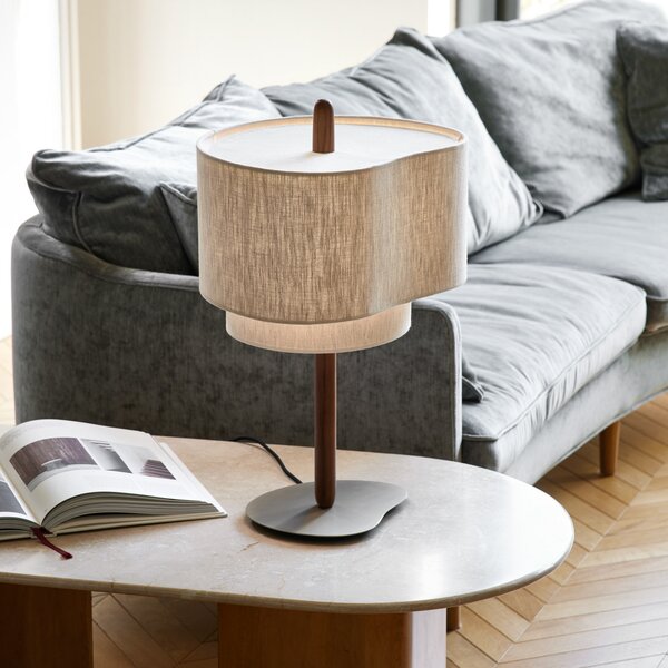 Lampa Stołowa MARKET SET, Pebble, beżowy, salon, tkanina | tekstylia, design