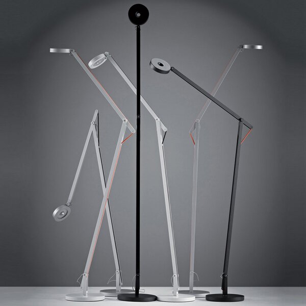 Lampa Podłogowa Rotaliana, String F1 DTW, ściemnialny, czarny, salon, metal, design