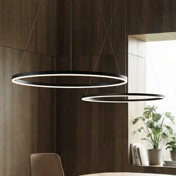 Lampa Wisząca Arcchio, Albiona, ściemnialny, czarny, kuchnia, metal, nowoczesny