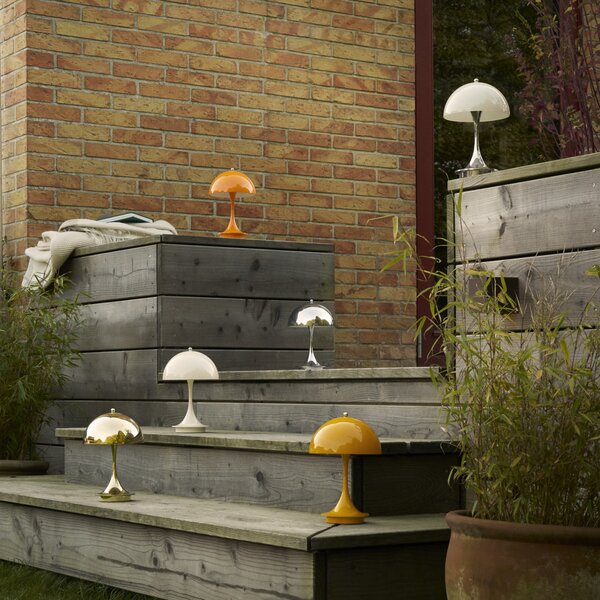 Zewnętrzna Lampa Louis Poulsen, Panthella 160, ściemnialny, biały, balkon, tworzywo sztuczne, design