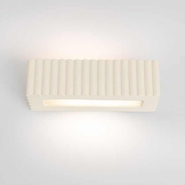 Beżowy kinkiet ceramiczny Rivena – Sollux