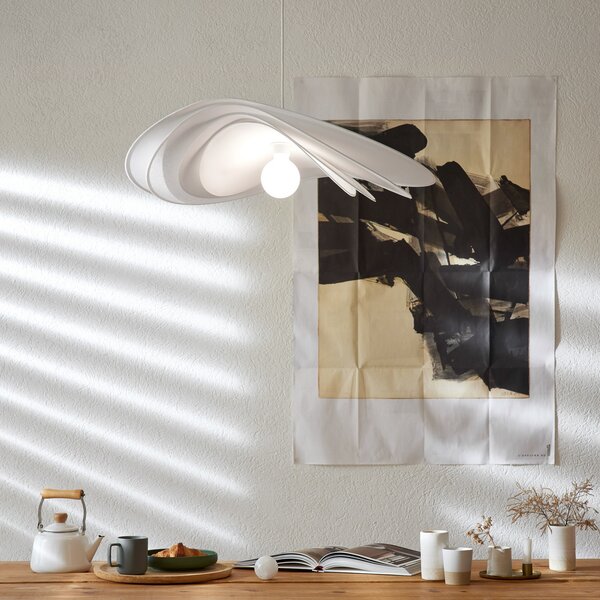 Lampa Wisząca MARKET SET, Selenitis, ściemnialny, biały, sypialnia, papier | karton, design