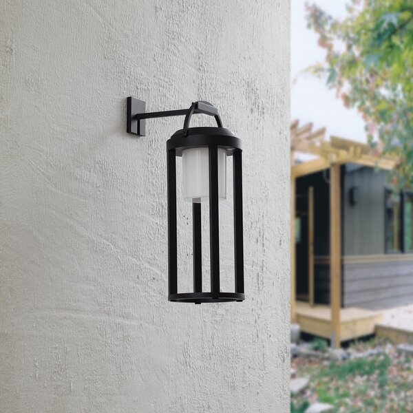 Zewnętrzna Lampa Lucande, Tilena, ściemnialny, czarny, balkon, aluminium, nowoczesny