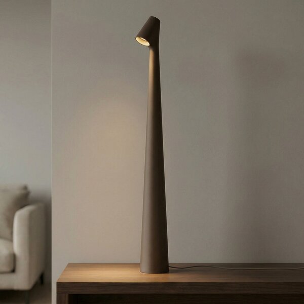 Lampa Stołowa Vibia, Africa, ściemnialny, brąz rdzawy, salon, metal, design