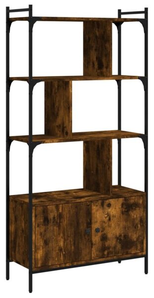 Biblioteczka z drzwiczkami, przydymiony dąb, 76,5x30x154,5 cm