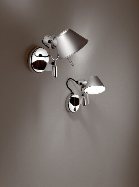 Lampa Ścienna Artemide, metaliczny, sypialnia, aluminium, design
